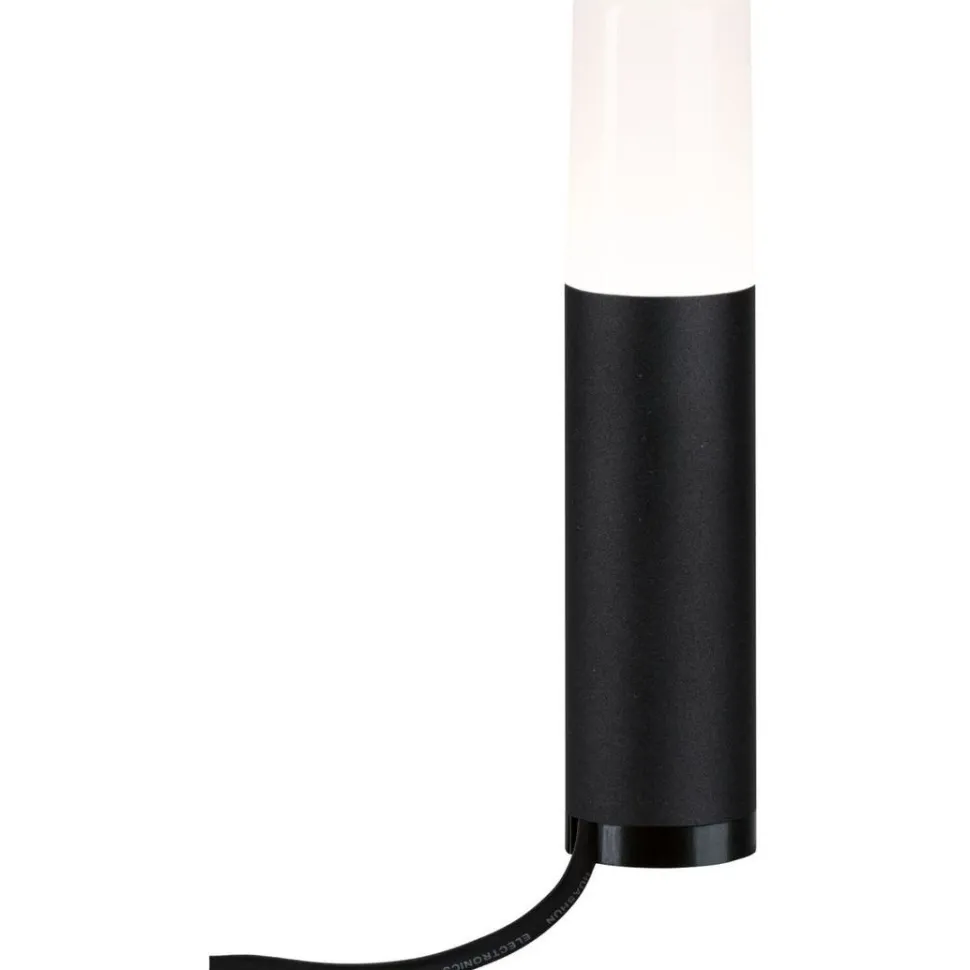 LED-pollarivalaisin Paulmann Plug & Shine Flarea, IP65, 20cm, 3000K, musta