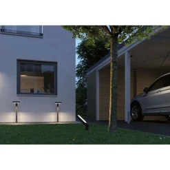 LED-pollarivalaisin Paulmann Plug & Shine Ito, IP65, 3000K, vaakasuuntainen säätö, antrasiitti