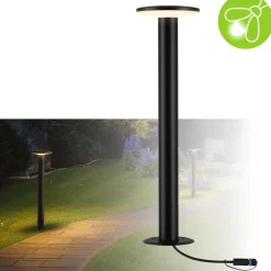 LED-pollarivalaisin Paulmann Plug & Shine Plate, IP44, 2200K, 7W, antrasiitti