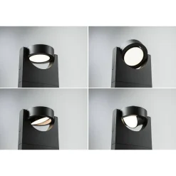 LED-pollarivalaisin Paulmann Swivea, IP44, 62.5cm, 3000K, antrasiitti