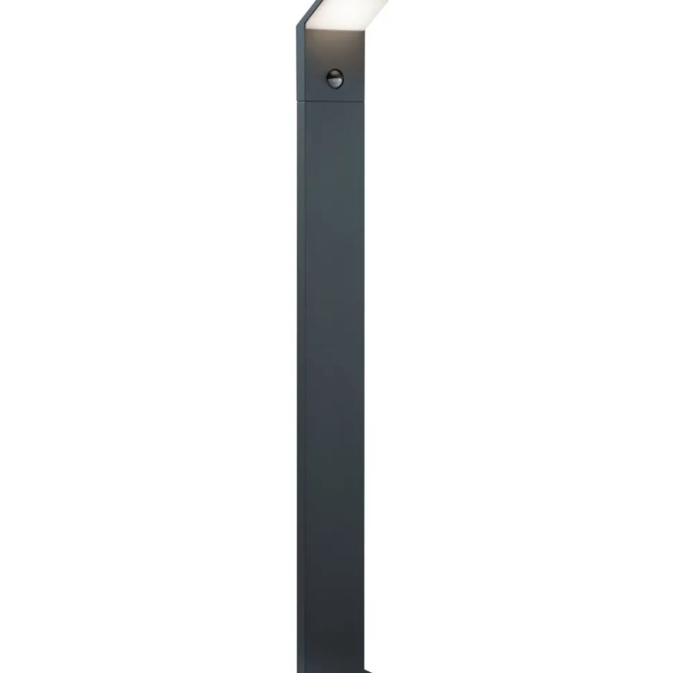LED-pollarivalaisin Pearl 100x80x1000 mm antrasiitti liiketunnistimella