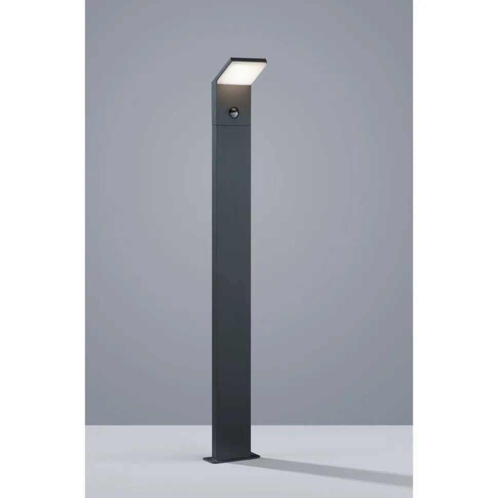 LED-pollarivalaisin Pearl 100x80x1000 mm antrasiitti liiketunnistimella