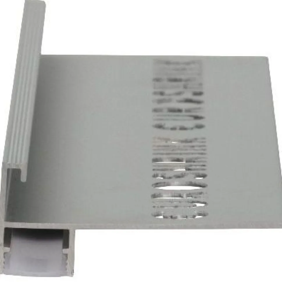 LED-porraslista Euroshrink 305A, alumiini, 12mm x 2.5m, mattahopea