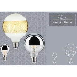 LED-pääpeililamppu Paulmann Modern Classic Edition Globe, E27, G95, 600lm, 6.5W, 2700K, kupari