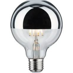 LED-pääpeililamppu Paulmann Modern Classic Edition Globe, E27, G95, 600lm, 6.5W, 2700K, himmennettävä, hopea