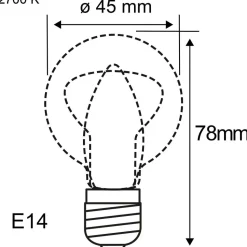 LED-pääpeililamppu Paulmann Modern Classic Edition Drop, 230V, E14, 470lm, 4.5W, 2700K, himmennettävä, mattamusta