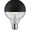 LED-pääpeililamppu Paulmann Modern Classic Edition Globe, E27, G95, 600lm, 6.5W, 2700K, himmennettävä, mattamusta