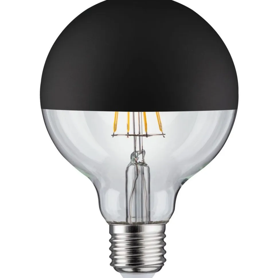 LED-pääpeililamppu Paulmann Modern Classic Edition Globe, E27, G95, 600lm, 6.5W, 2700K, himmennettävä, mattamusta