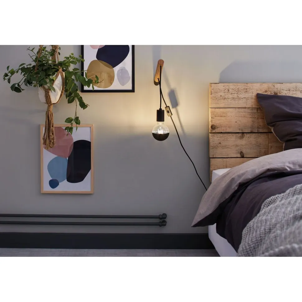 LED-pääpeililamppu Paulmann Modern Classic Edition Globe, E27, G95, 600lm, 6.5W, 2700K, himmennettävä, mattamusta