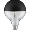 LED-pääpeililamppu Paulmann Modern Classic Edition Globe, E27, G125, 600lm, 6.5W, 2700K, himmennettävä, mattamusta