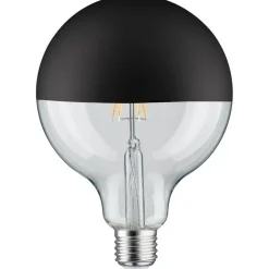 LED-pääpeililamppu Paulmann Modern Classic Edition Globe, E27, G125, 600lm, 6.5W, 2700K, himmennettävä, mattamusta