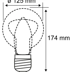 LED-pääpeililamppu Paulmann Modern Classic Edition Globe, E27, G125, 600lm, 6.5W, 2700K, himmennettävä, kulta