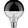 LED-pääpeililamppu Paulmann Modern Classic Edition Globe, E27, G95, 600lm, 6.5W, 2700K, himmennettävä, musta kromi