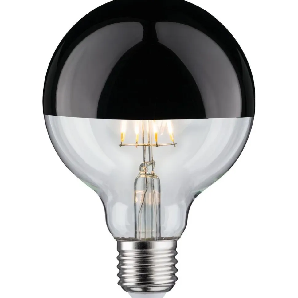 LED-pääpeililamppu Paulmann Modern Classic Edition Globe, E27, G95, 600lm, 6.5W, 2700K, himmennettävä, musta kromi