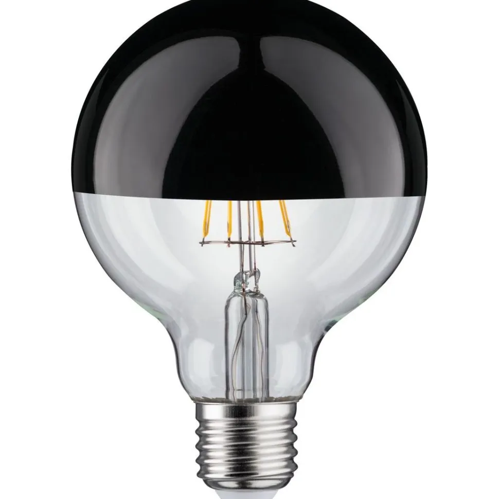 LED-pääpeililamppu Paulmann Modern Classic Edition Globe, E27, G95, 600lm, 6.5W, 2700K, himmennettävä, musta kromi