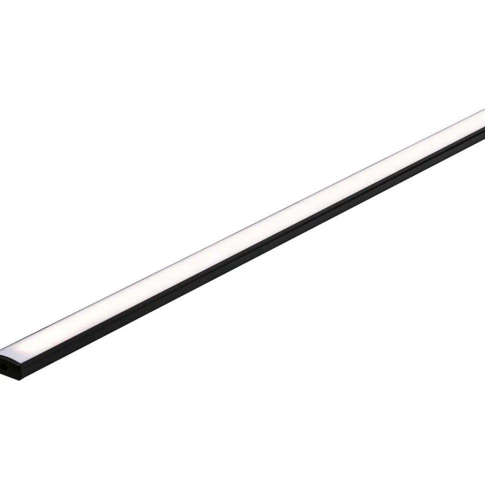 LED-profiili diffuusorilla Paulmann Base White, 1m, musta/valkoinen