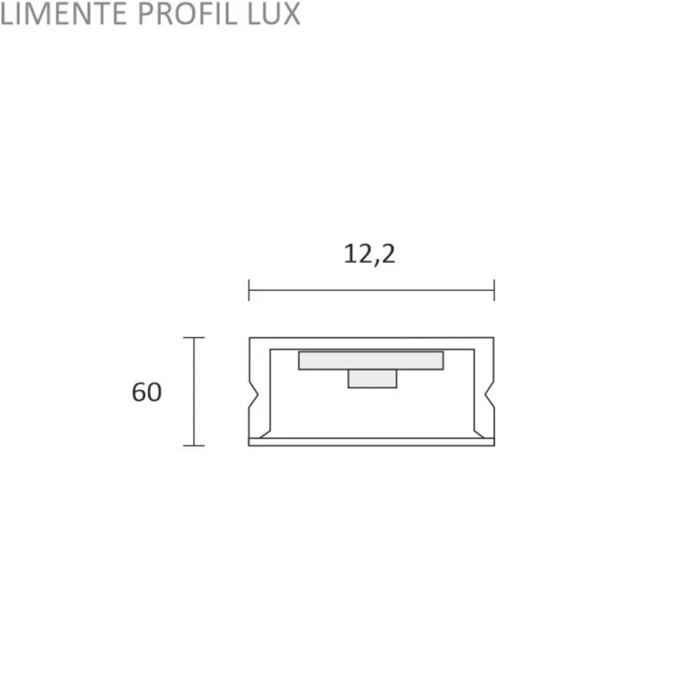 LED-profiili Limente 147, 24V 13W IP44, 17x1470x9mm, alumiini
