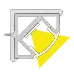 LED-profiili Limente LED-Corner 40 4000K 4m 48W valkoinen
