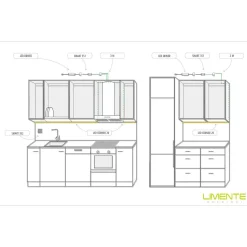 LED-profiili Limente LED-Corner 20 Lux 4000K 2m 28W valkoinen