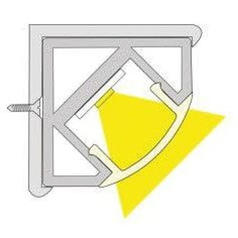 LED-profiili Limente LED-Corner 20 Lux 3000K 2m 28W valkoinen