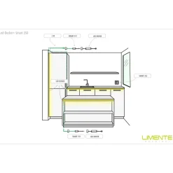 LED-profiili Limente LED-Decker 40 Lux 3000K 4m 57W alumiini