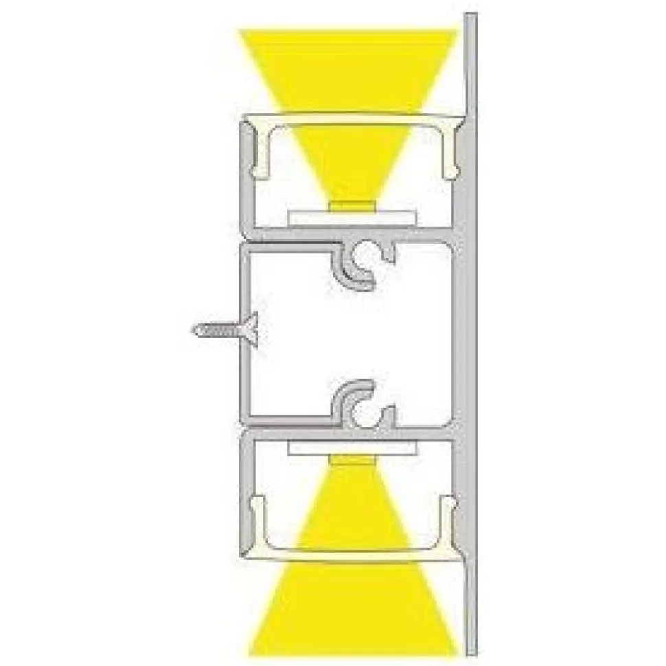 LED-profiili Limente LED-Duo 40 4000K 4m 48W musta