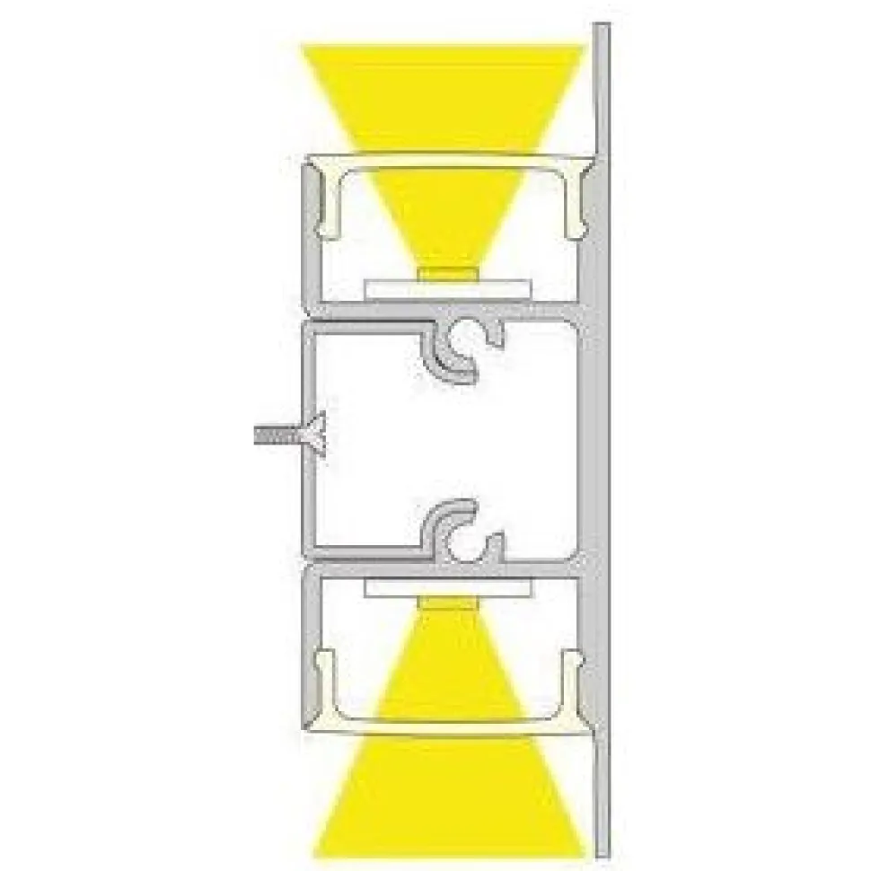 LED-profiili Limente LED-Duo 40 CCT 2700-6000K 4m 29W musta