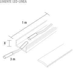 LED-profiili Limente LED-LINEA 20 LUX CCT 2700-6000K 2m 29W valkoinen