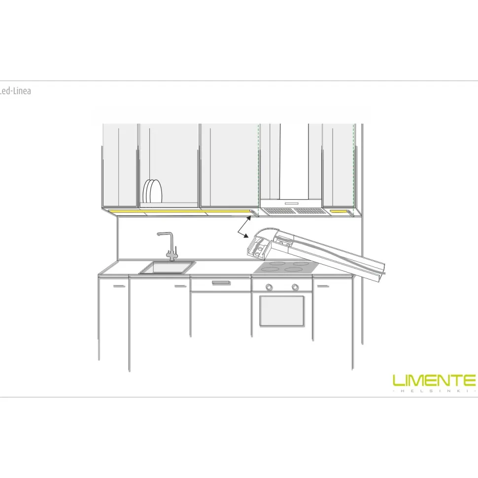 LED-profiili Limente LED-LINEA 20 LUX CCT 2700-6000K 2m 29W valkoinen