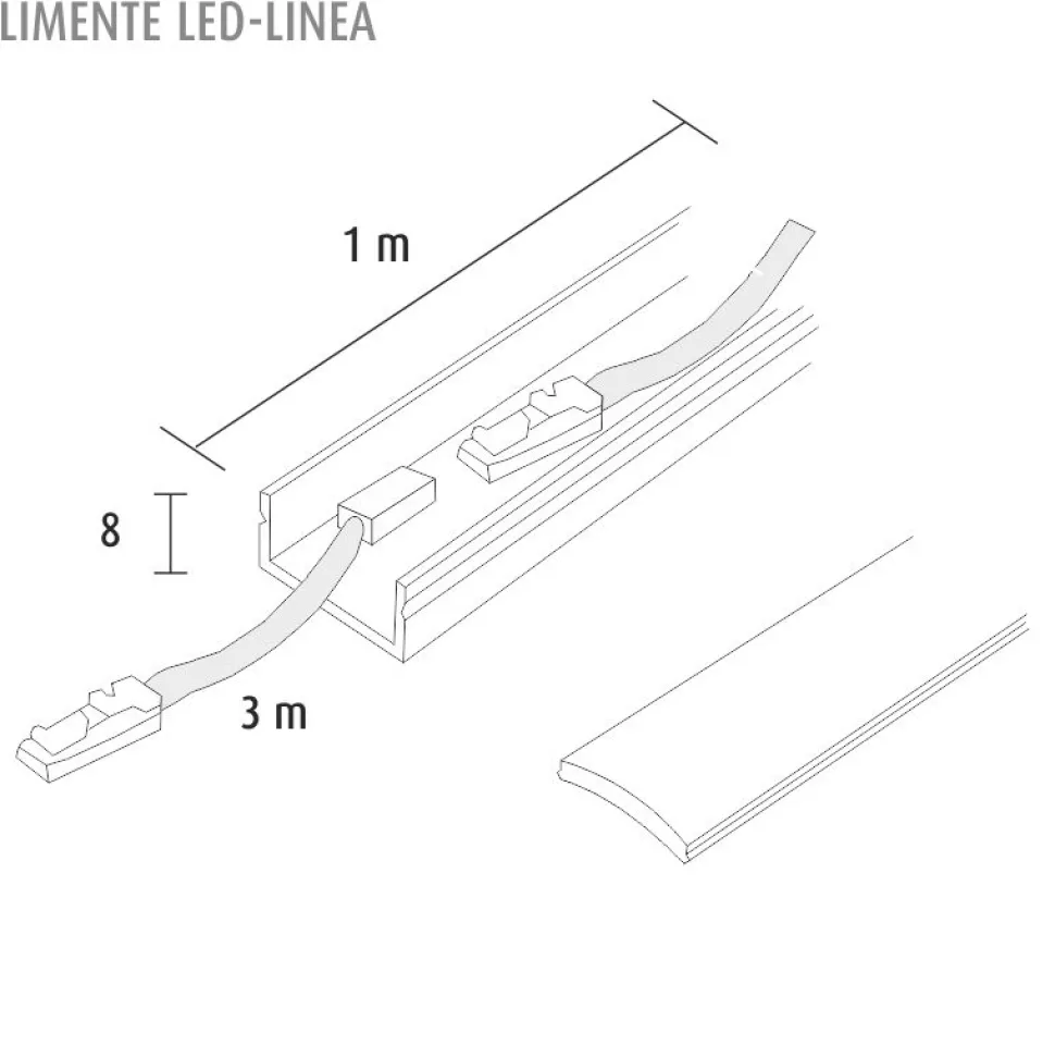 LED-profiili Limente LED-Linea 20 - 4000 K