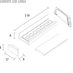 LED-profiili Limente LED-Linea 40 - 4000 K