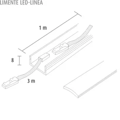 LED-profiili Limente LED-Linea 40 - 4000 K