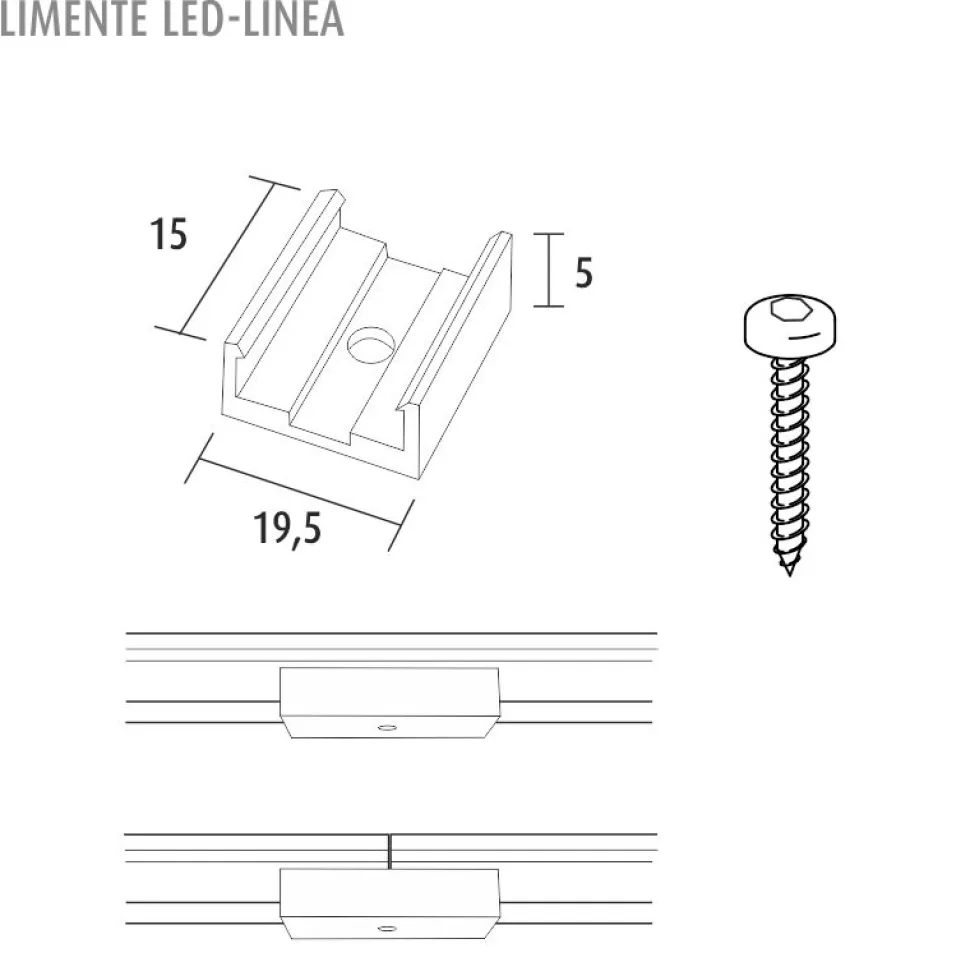 LED-profiili Limente LED-Linea 40 - 4000 K