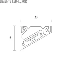 LED-profiili Limente LED-LUXOR 40 COM 4000K 48W musta 4 m