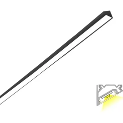 LED-profiili Limente LED-LUXOR 40 LUX 4000K 57W musta 4m