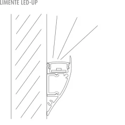LED-profiili Limente LED-Up 20 Lux 4000K musta