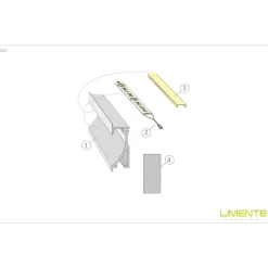 LED-profiili Limente LED-Wall 20 CCT 2700-6000K 2m 19W alumiini
