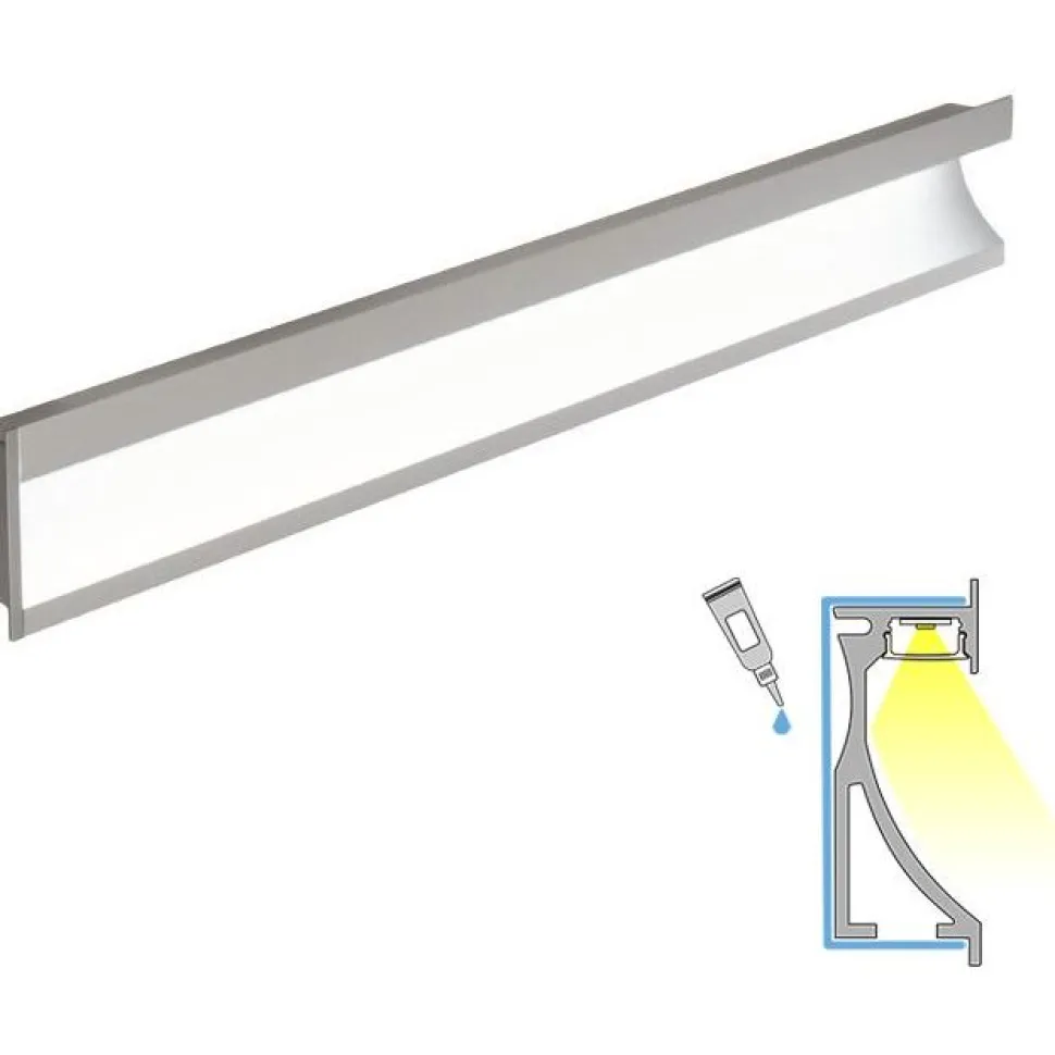 LED-profiili Limente LED-Wall 20 4000K 2m 29W alumiini