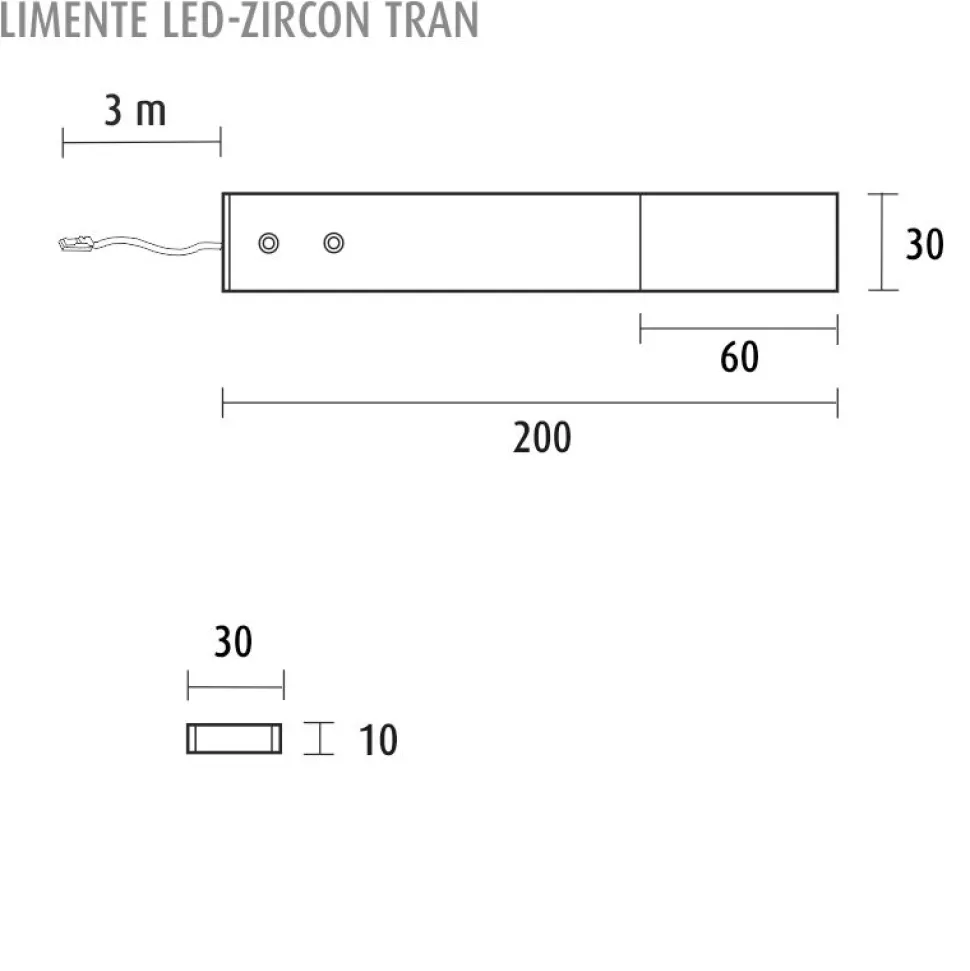 LED-profiili Limente LED-Zircon Tran 1 kpl 4.9 W alulook