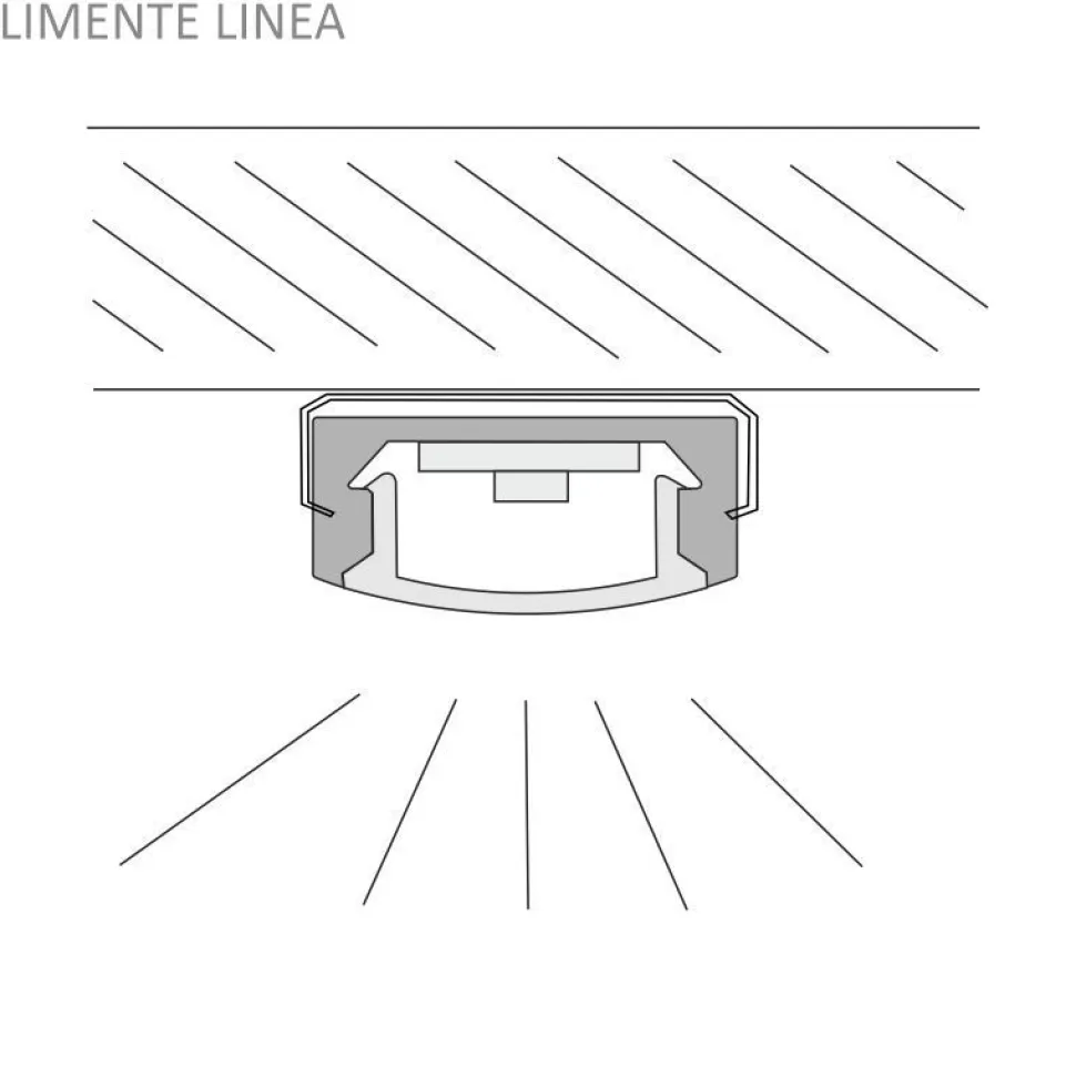 LED-profiili Limente Linea 20 COM, 24V, 3000K, alumiini