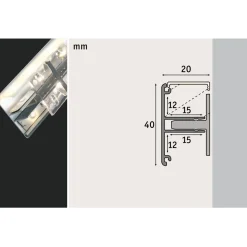 LED-profiili Paulmann Duo, 1m, anodisoitu alumiini