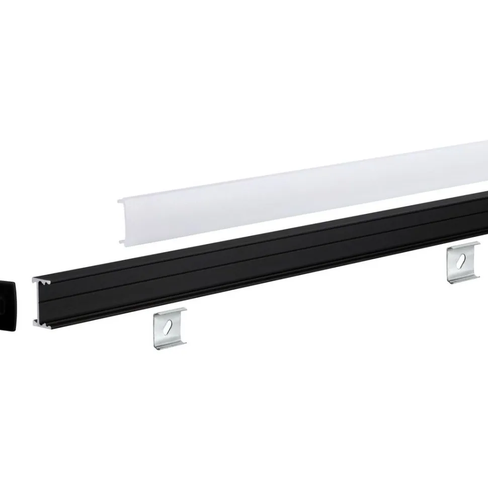 LED-profiili Paulmann Square, 1m, musta/valkoinen