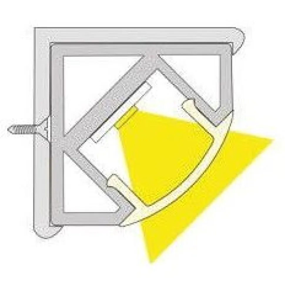 LED-profiili Limente LED-Corner 40 Lux 4000K 4m 57W valkoinen