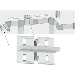 LED-profiilin kiinnikesarja Paulmann Duo, 4kpl