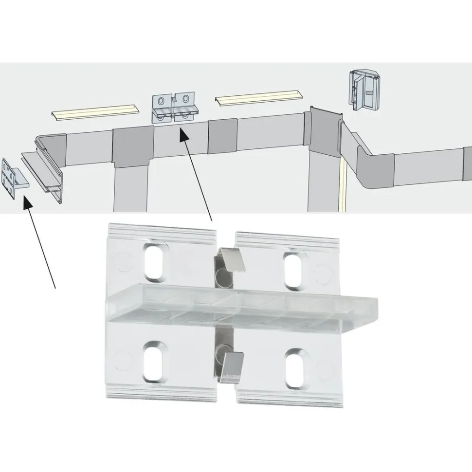 LED-profiilin kiinnikesarja Paulmann Duo, 4kpl