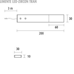 LED-profiilisetti Limente LED-Zircon Tran 2 kpl 4.9 W alulook