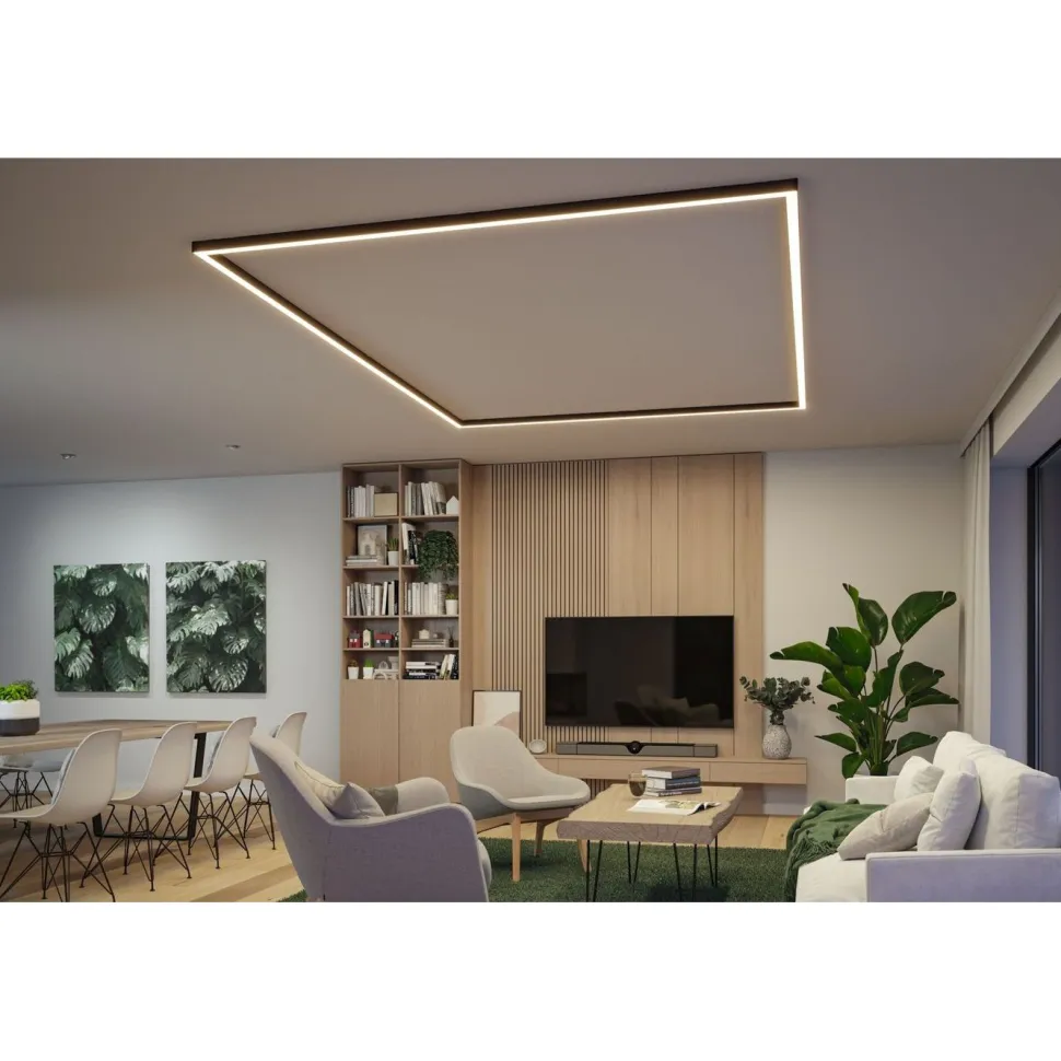 LED-profiilivalaisimen kulmapala Paulmann Linion Light Channel Zigbee 90 ° 24V 3.5W 3000K signaalimusta