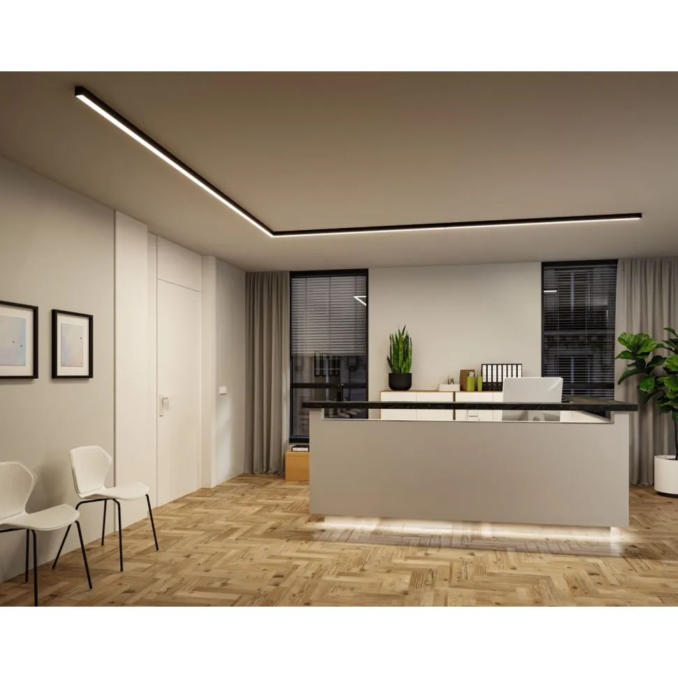 LED-profiilivalaisimen kulmapala Paulmann Linion Light Channel Zigbee 90 ° 24V 3.5W 3000K signaalimusta