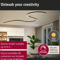 LED-profiilivalaisimen kulmapala Paulmann Linion Light Channel Zigbee 90 ° 24V 3.5W 3000K signaalimusta