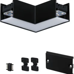 LED-profiilivalaisimen kulmapala Paulmann Linion Light Channel Zigbee 90 ° 24V 3.5W 3000K signaalimusta